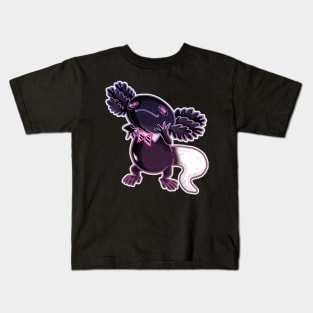 Axolotl black and white mud puppy  1 Kids T-Shirt